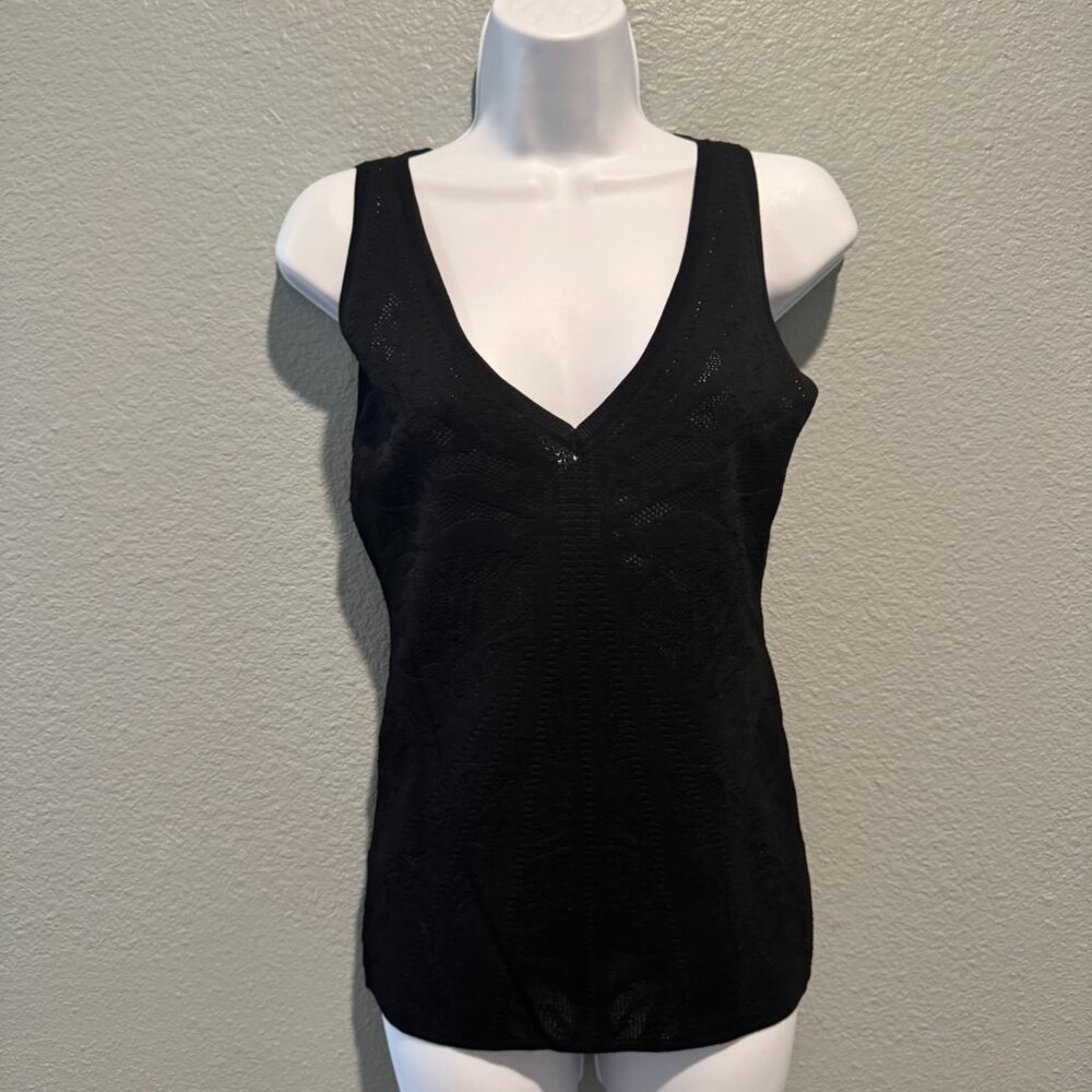 White House Black Market Black Knit Tank - Size XS